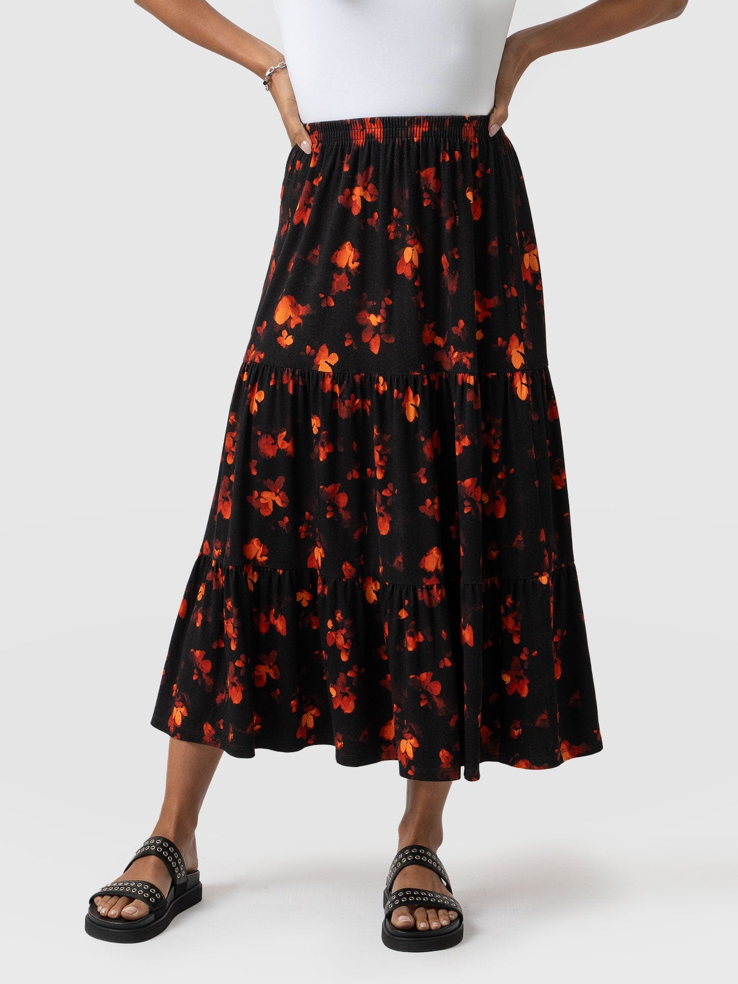 Lexi High Low Skirt Black Confetti Petal - Women's Skirts | Saint + Sofia® EU
